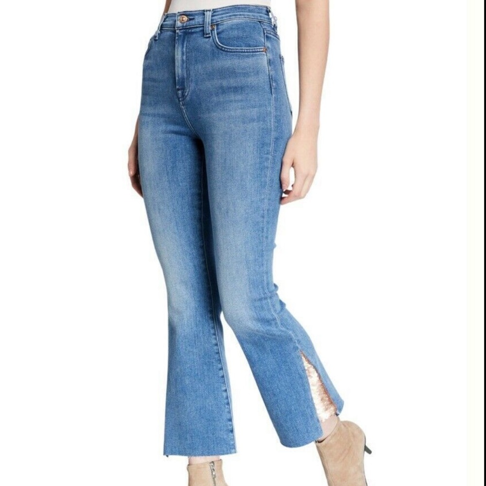 Seven HiWaist Gold Sequin Detail Jean